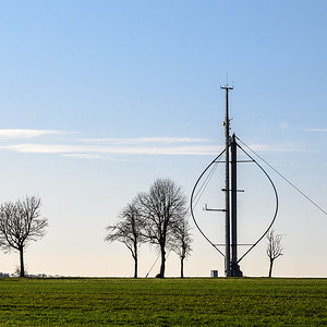 Vertikalachser-Windkraftanlage auf der Alb