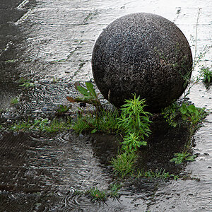 Kugel im Regen