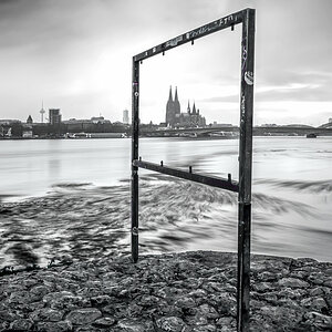 Köln-Blick bei Hochwasser