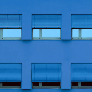 Blaue Fassade