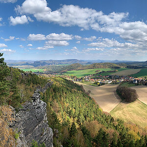 Elbsandsteingebirge - Blick vom Papststein