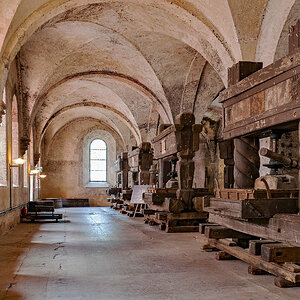 Weinpresssen im Kloster Eberbach