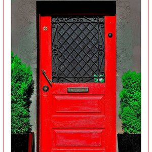 Die rote Haustür