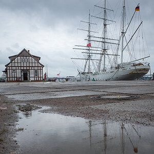 Regenwetter in Stralsund