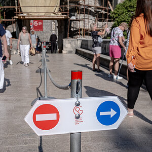 Verkehrsregelung in Dubrovnik