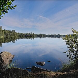 Morgens am See (in Schweden)