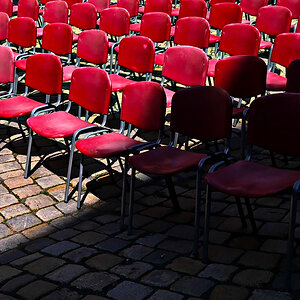 vor einer Theateraufführung