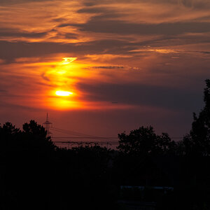 Sonnenuntergang contra Wolken