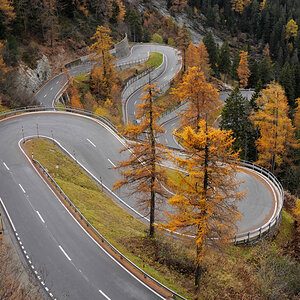 Malojapass in der Schweiz (Graubünden).