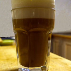 Ausblick auf einen ordentliche Latte Macchiato