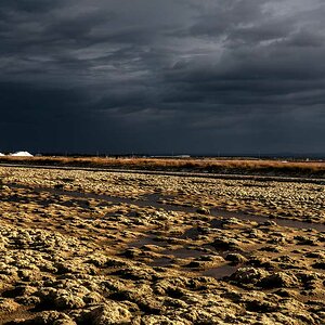 Salinenlandschaft  in  Apulien