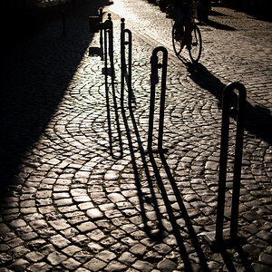 Street mit Gegenlicht