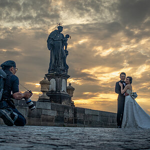 Prag - Hochzeitsfotografie auf der Karlsbrücke