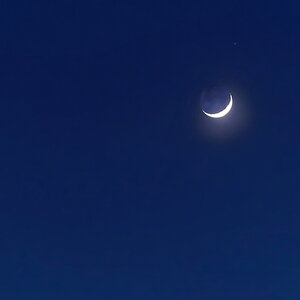 Mond mit Mars und Venus.