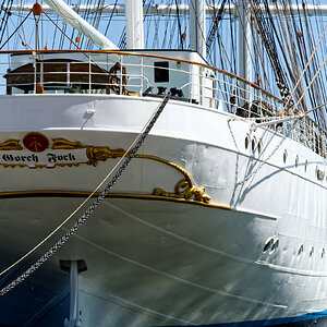 Gorch Fock im Hafen von Stralsund