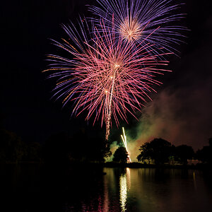Brilliantfeuerwerk über dem Ellernteich
