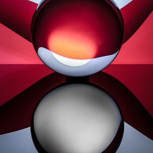 Glaskugel mit Spiegelung