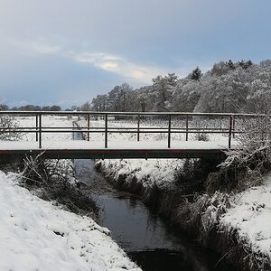 Landwirtschaftliche Brücke über einen Vorfluter