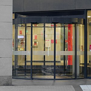 Glasschiebetüren-Rund