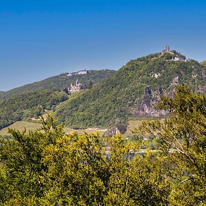 Siebengebirge vom Rolandsbogen aus