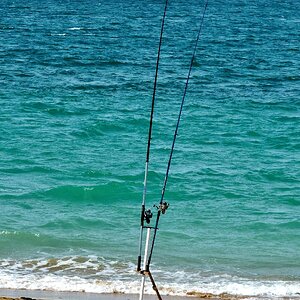 Angeln am Strand
