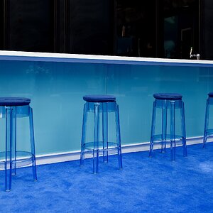 Blau an der Bar