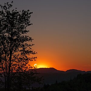 Sonnenfinsternis und Abendrot