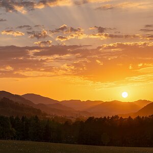 Sonnenuntergang in Niederösterreich