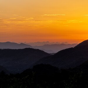 Abendlicher Blick von unserer Terasse