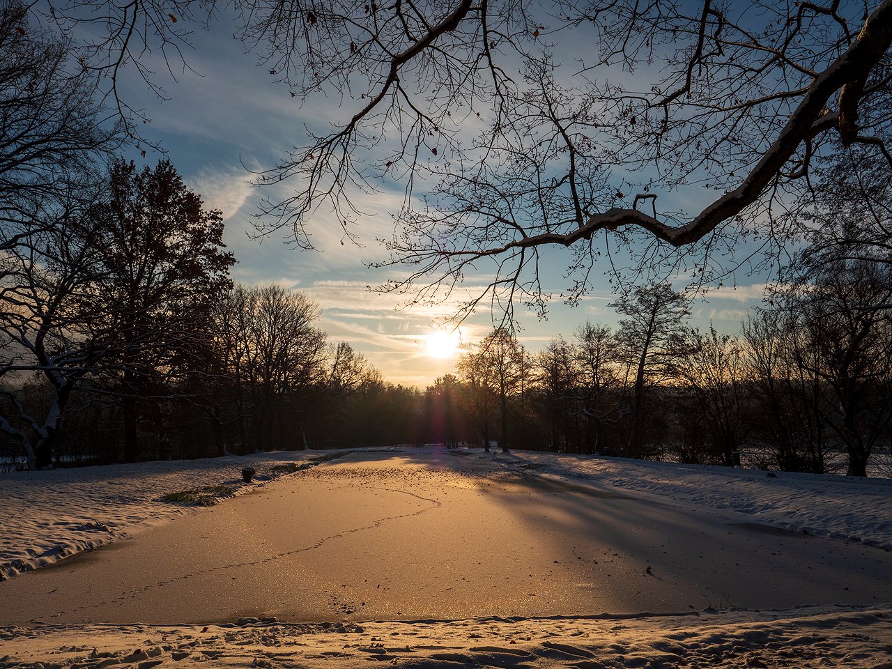 16.12.2022 im Park von Schloß Favorite (Rastatt)
