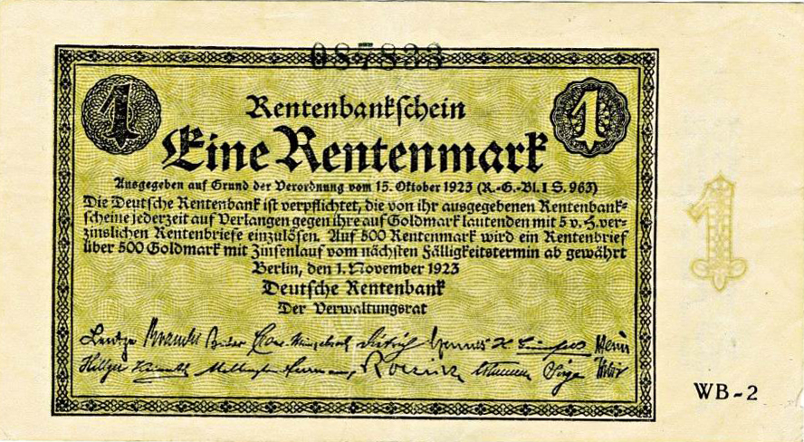 1923_Eine Rentenmark