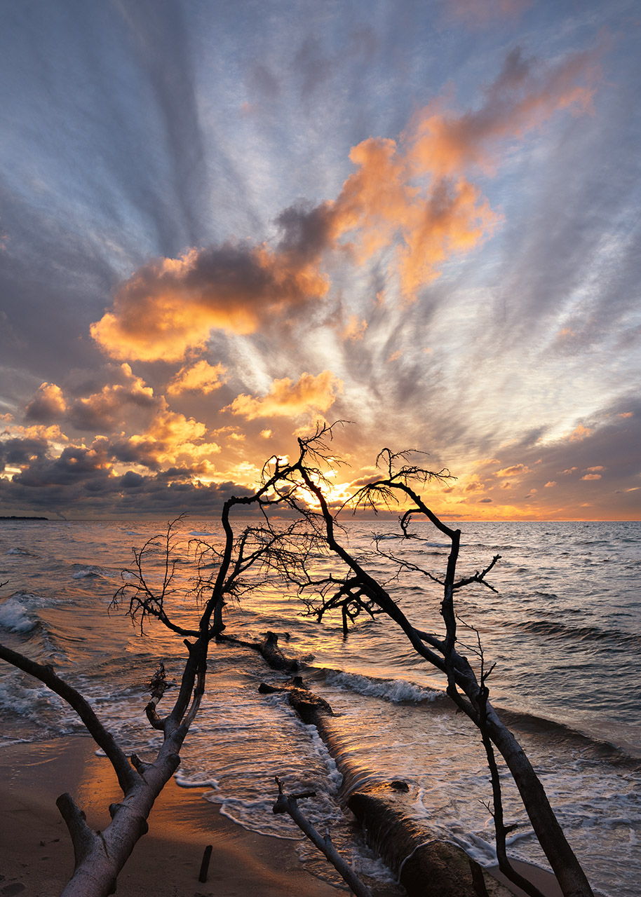 Abendlicht am Naturstrand