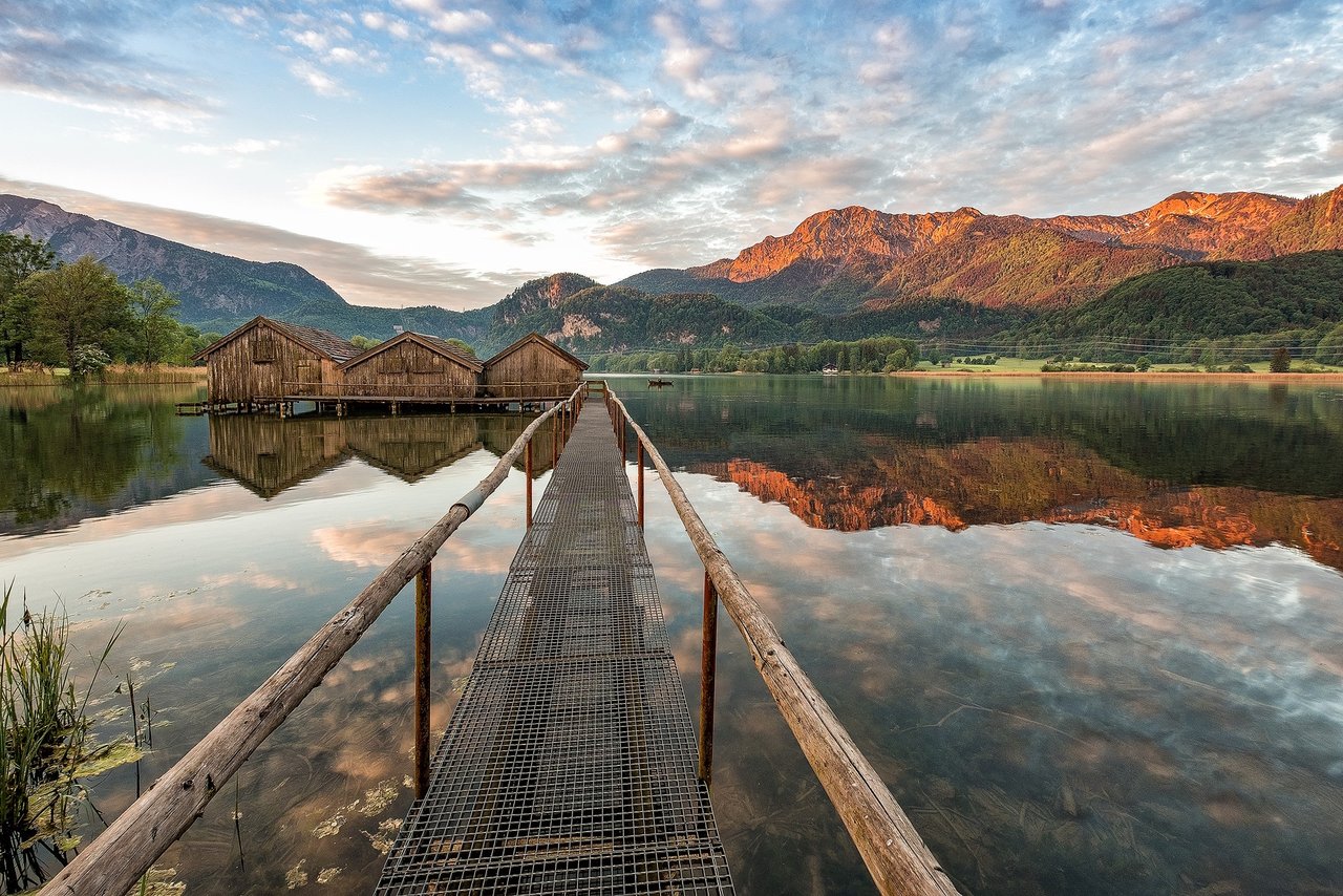 Alpenglühen am Kochelsee