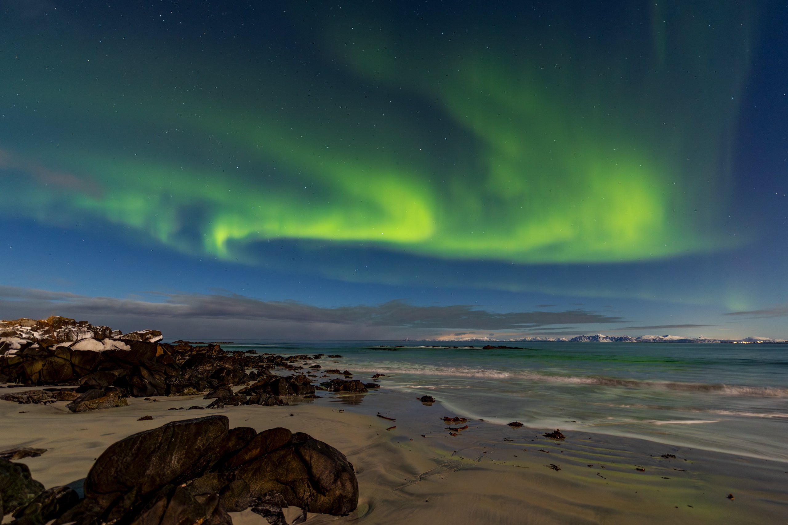Bei Vollmond am Strand
