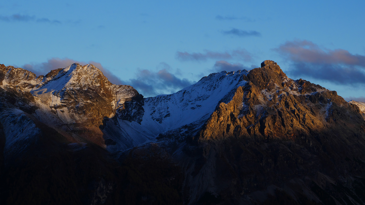 Berge im Abendlicht