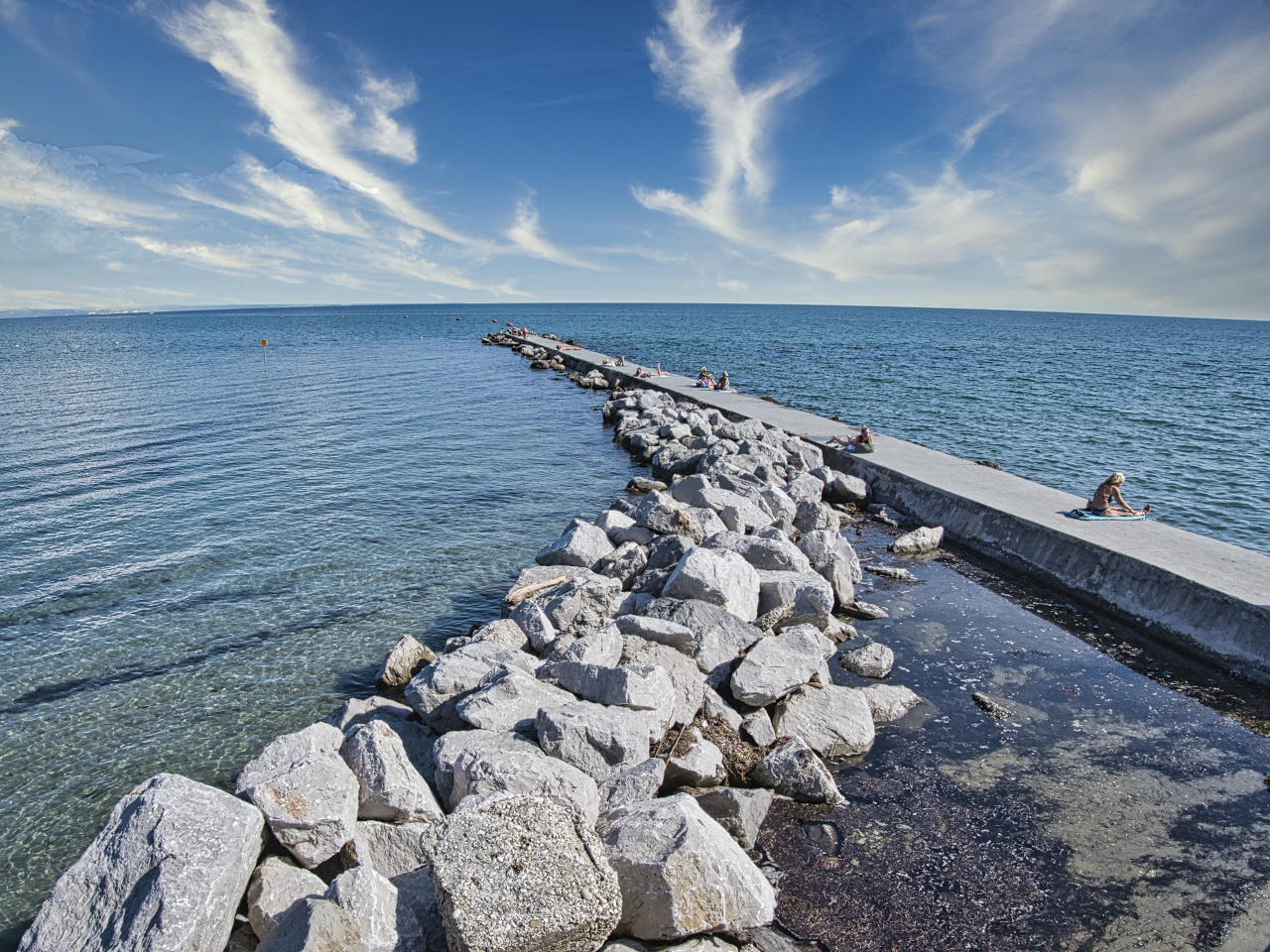 der Blick zum Horizont