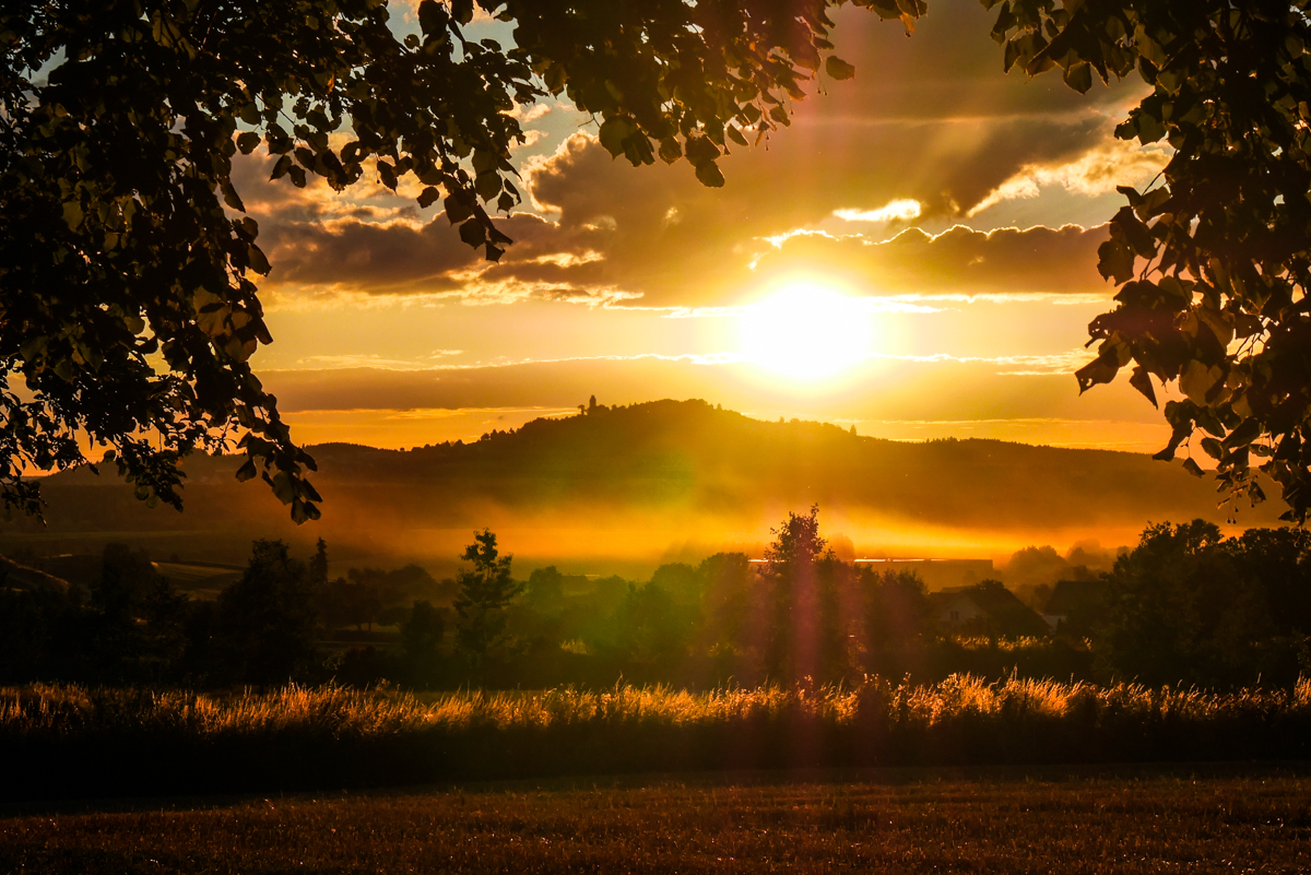 Der Bussen beim Sonnenuntergang