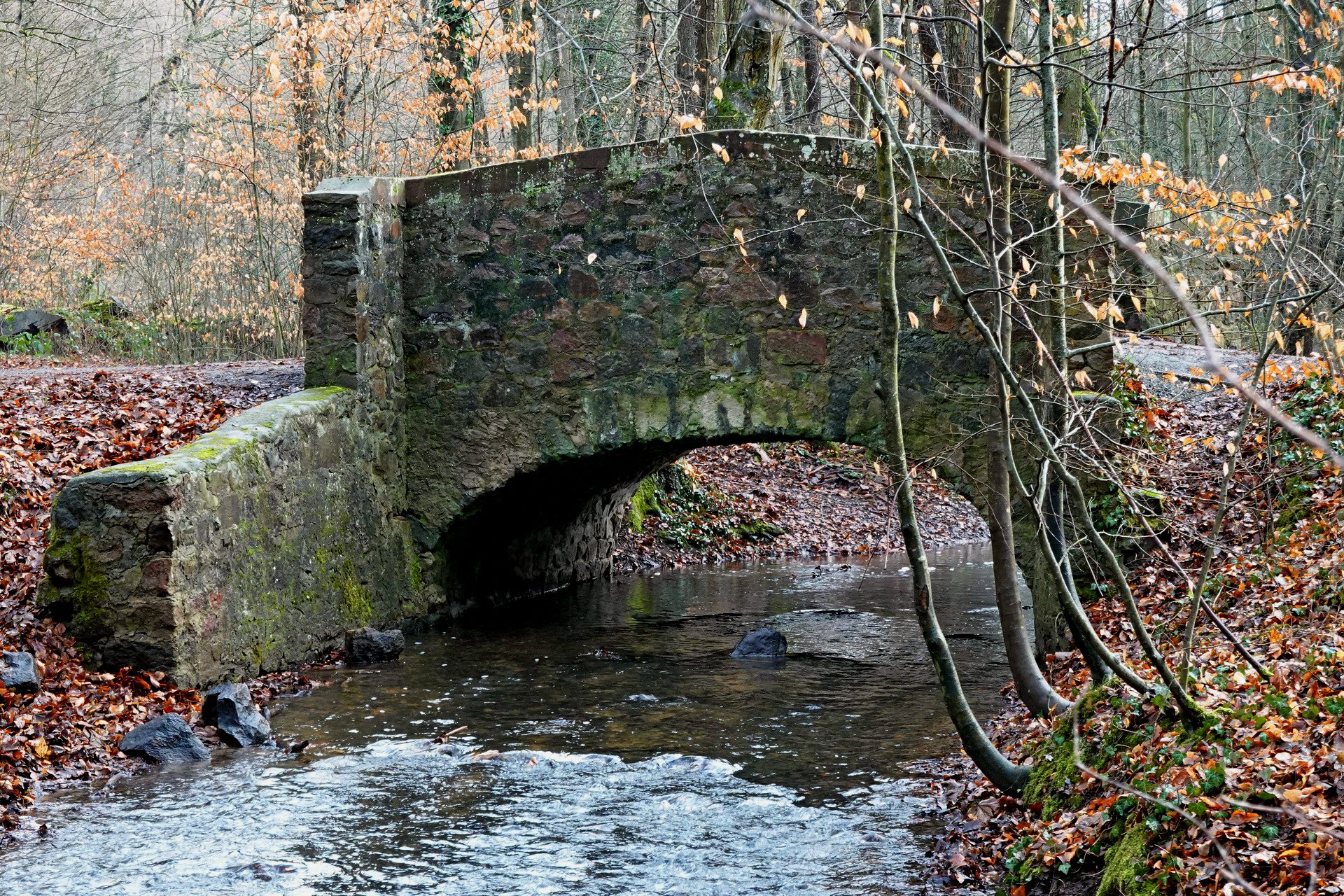 Die Brücke über dem Bach