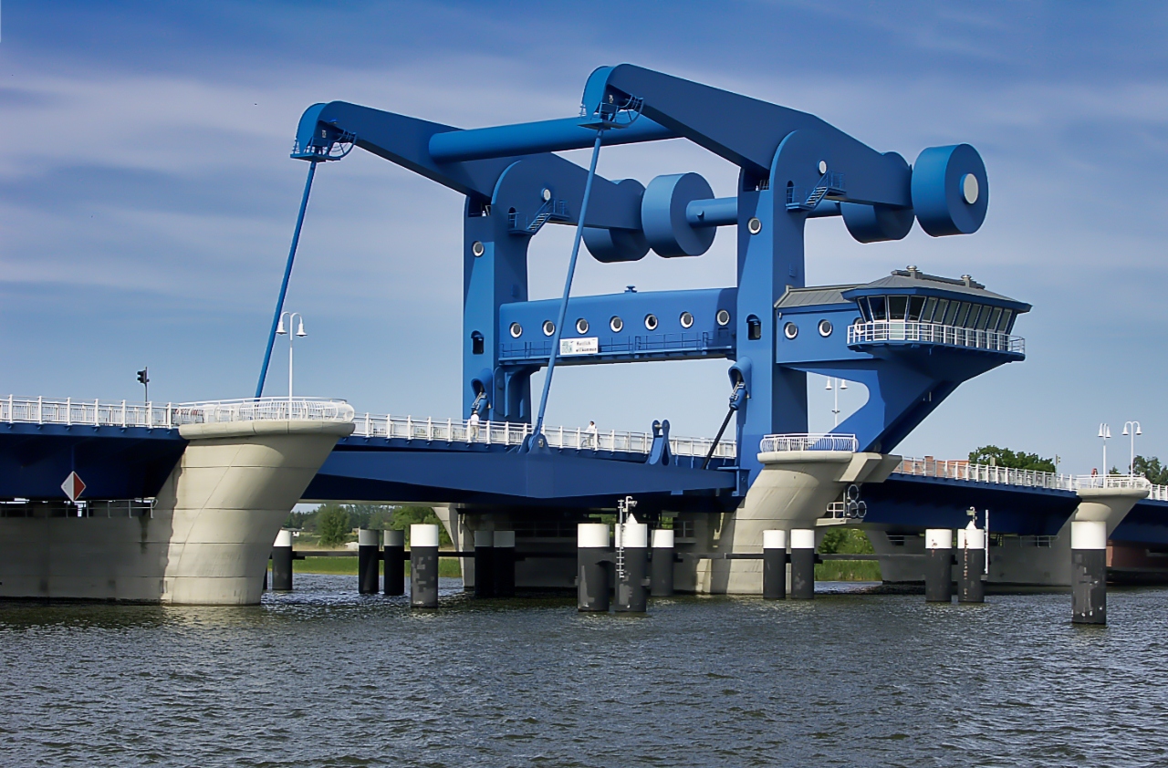 Die Zugbrücke in Wolgast/Usedom