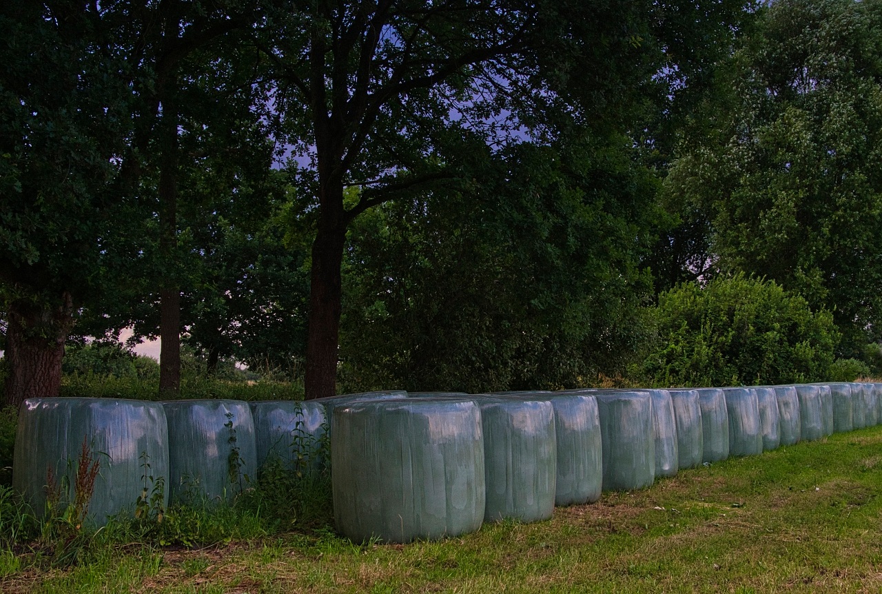 Eingepackte Strohballen