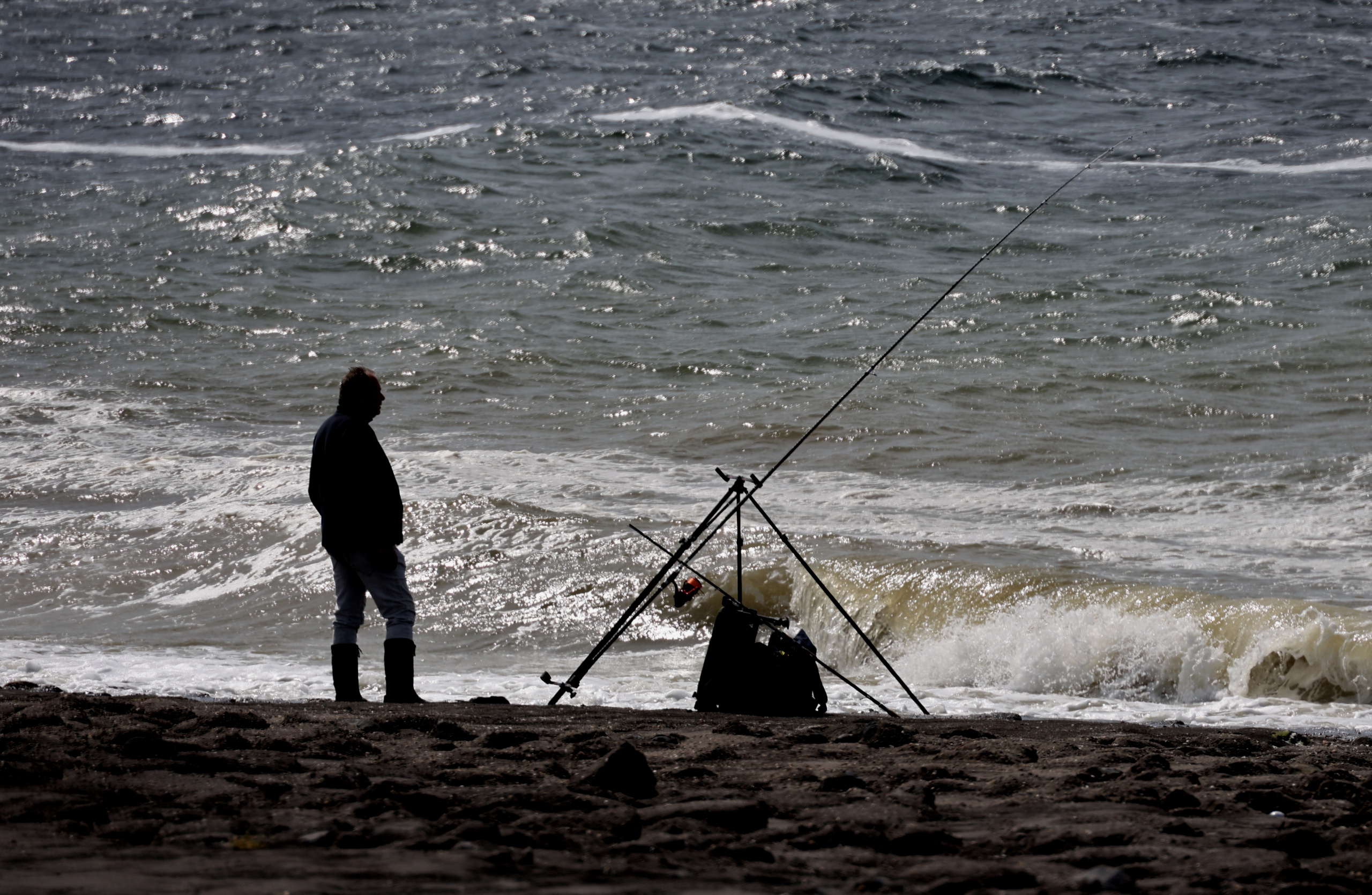 Einsamer Angler