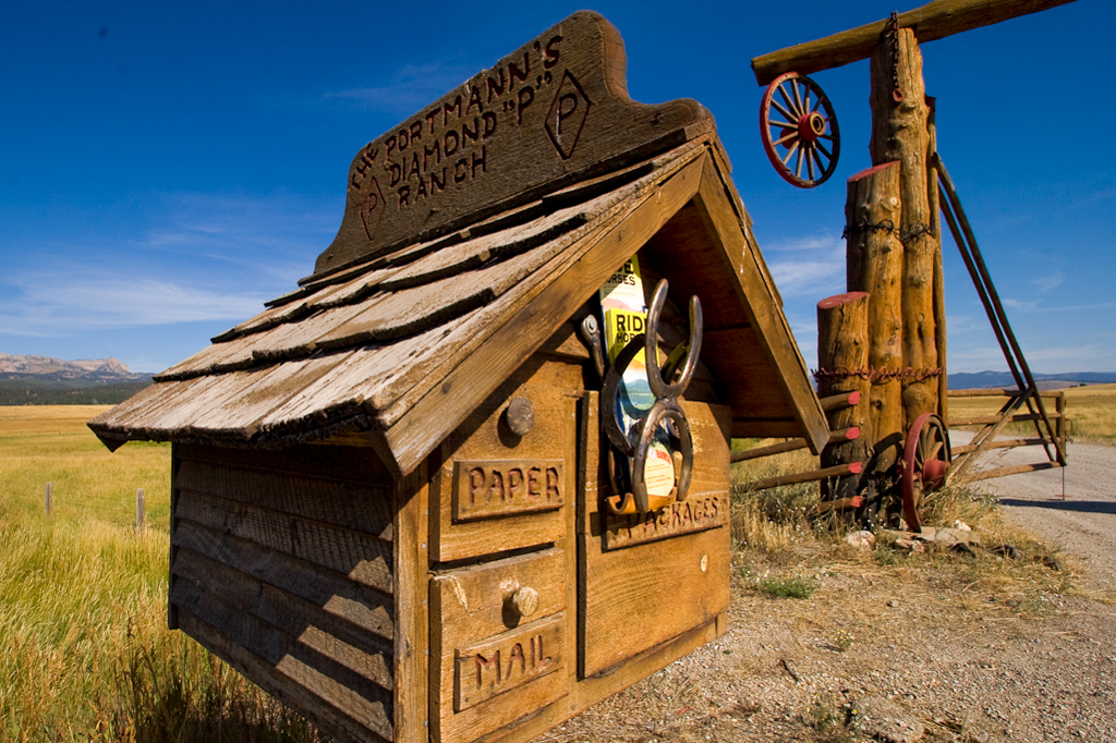 Email auf dem Lande in Texas