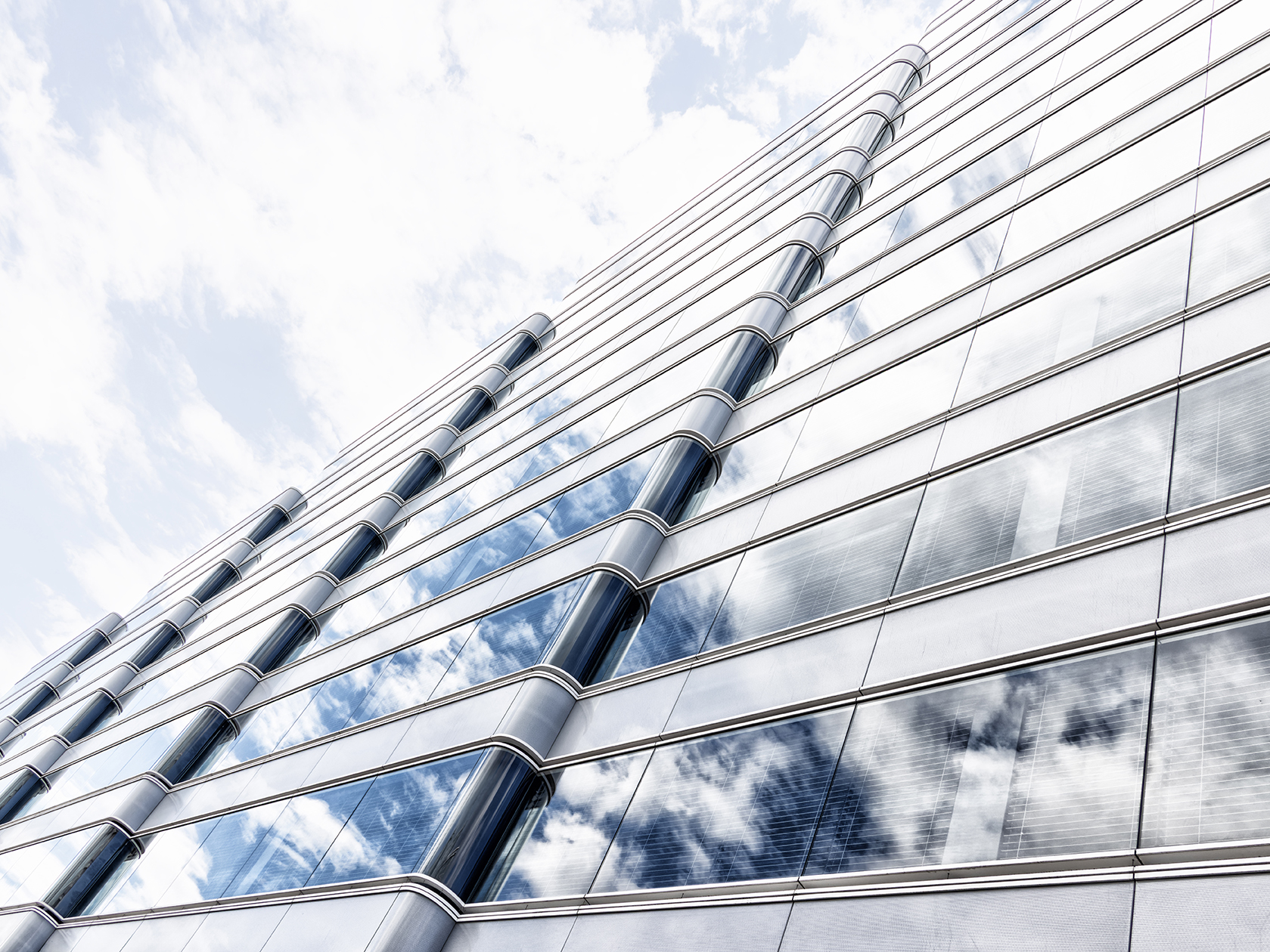 Fensterfront mit Falten