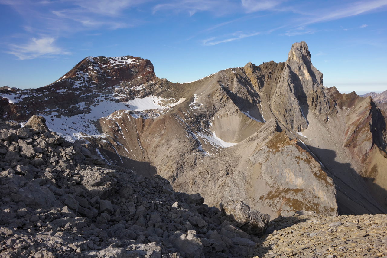 Feuerspitze 2852m und Holzgauer Wetterspitze 2895m