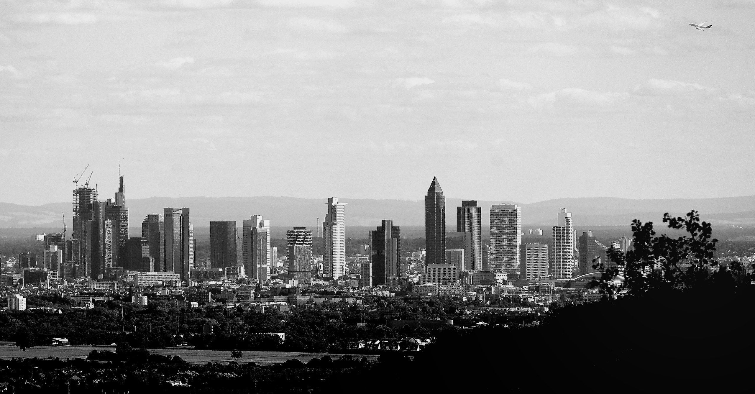 Flug über der Stadt