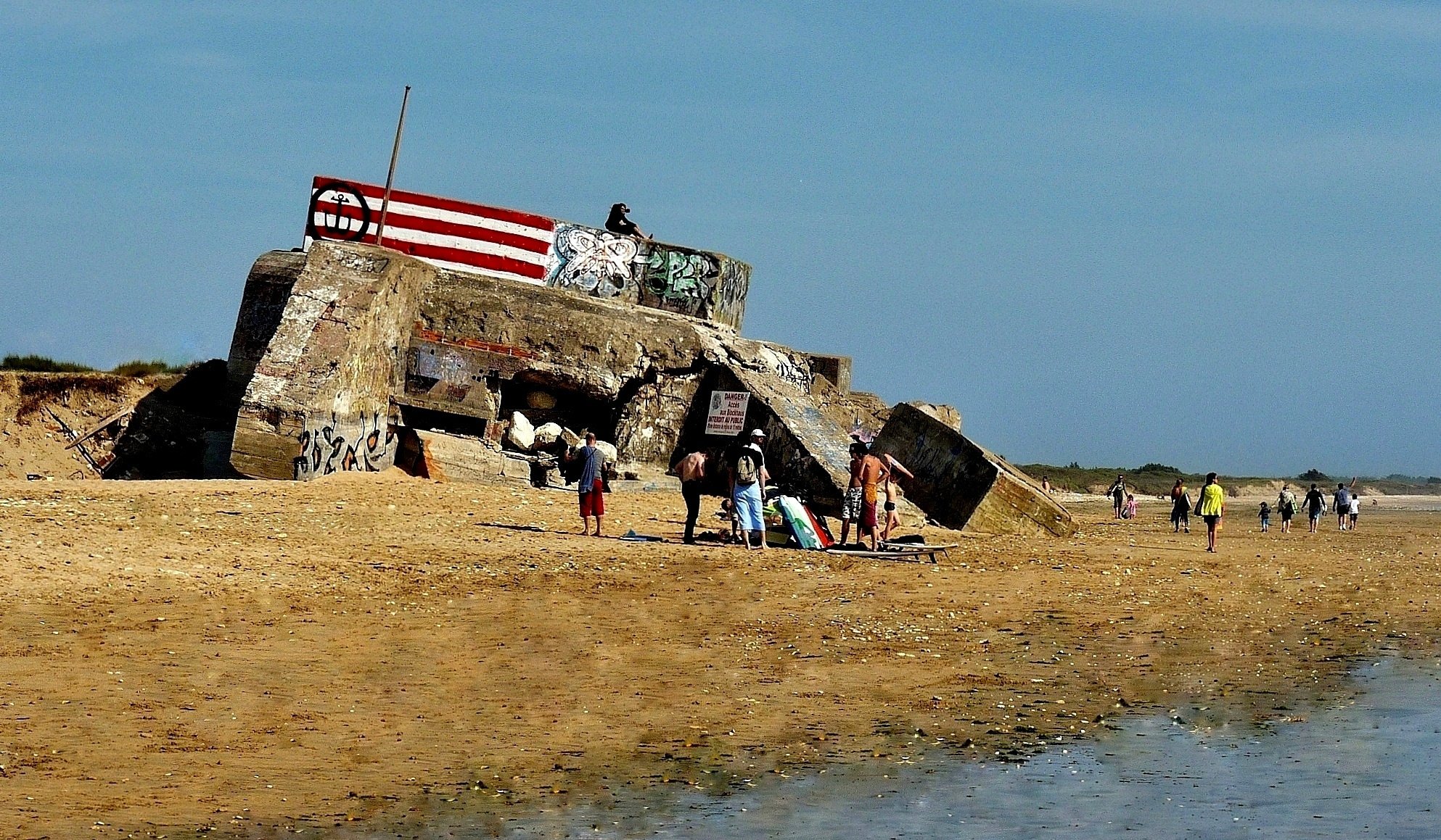 Gebunkert am Strand