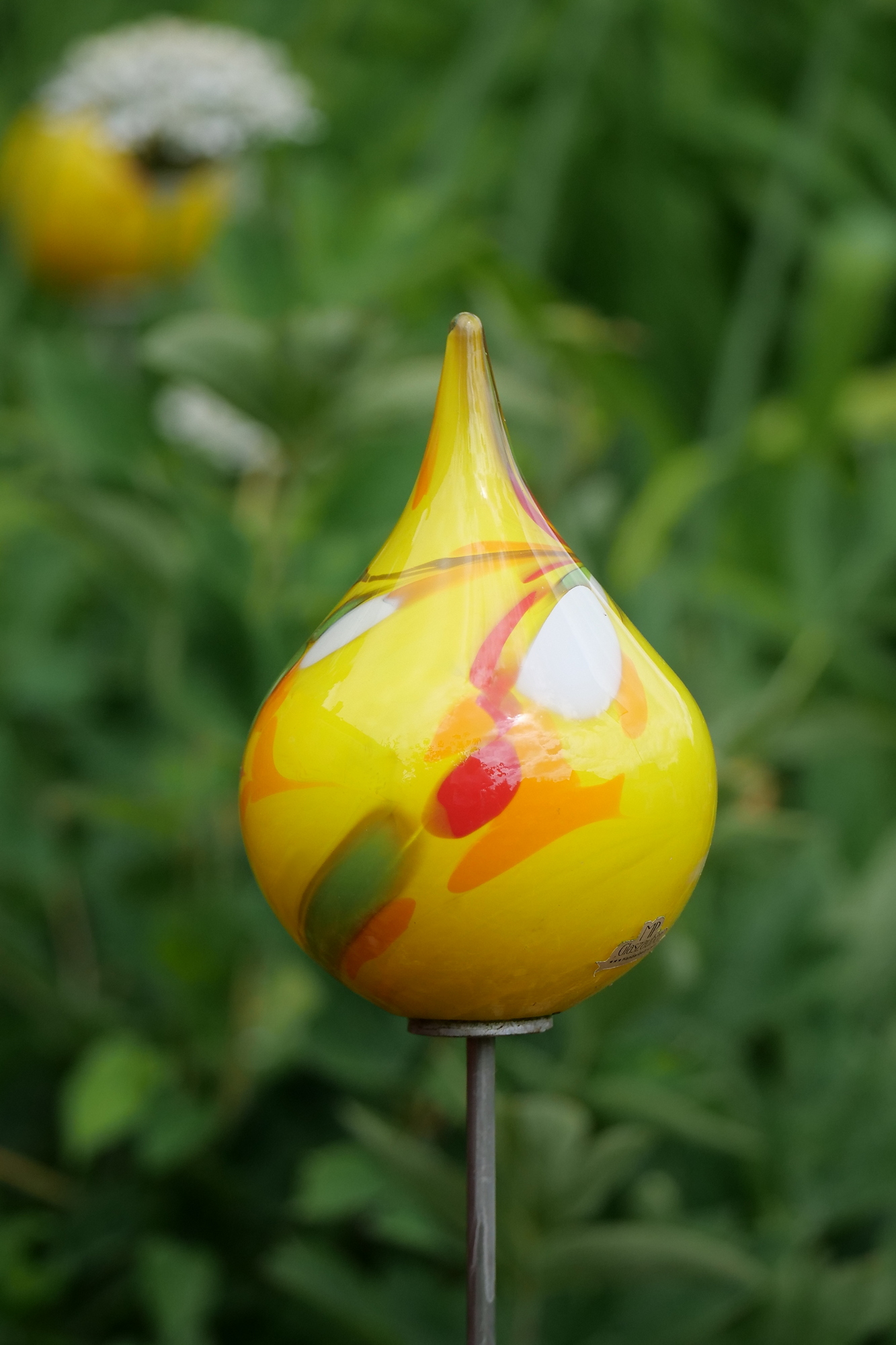 Glas Deko im Garten