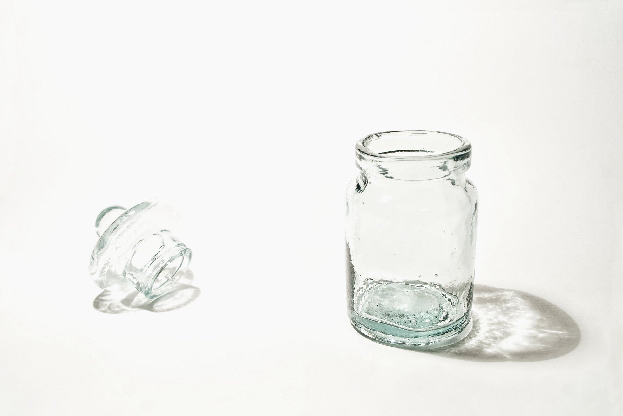 Glas und Deckel
