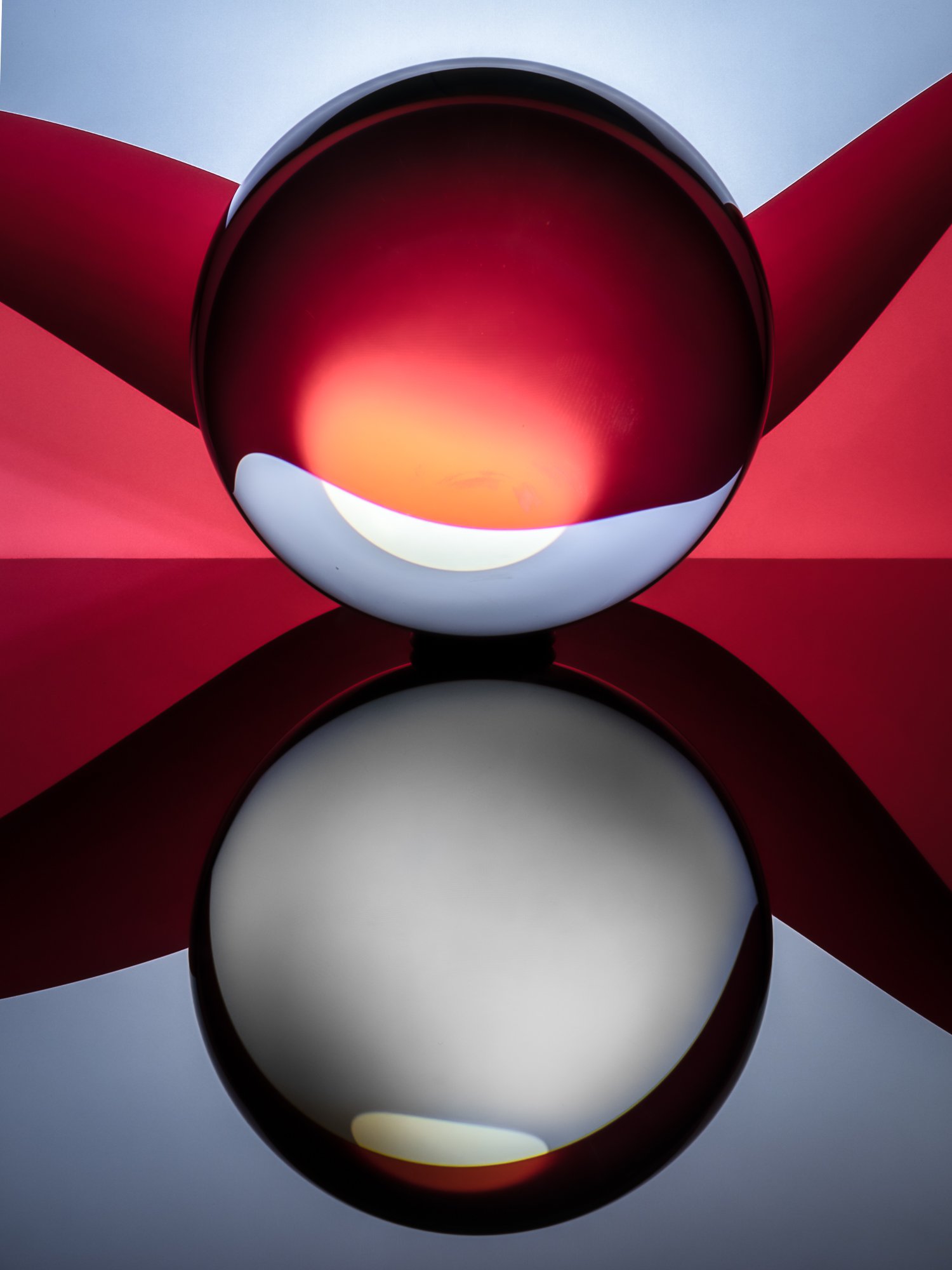 Glaskugel mit Spiegelung