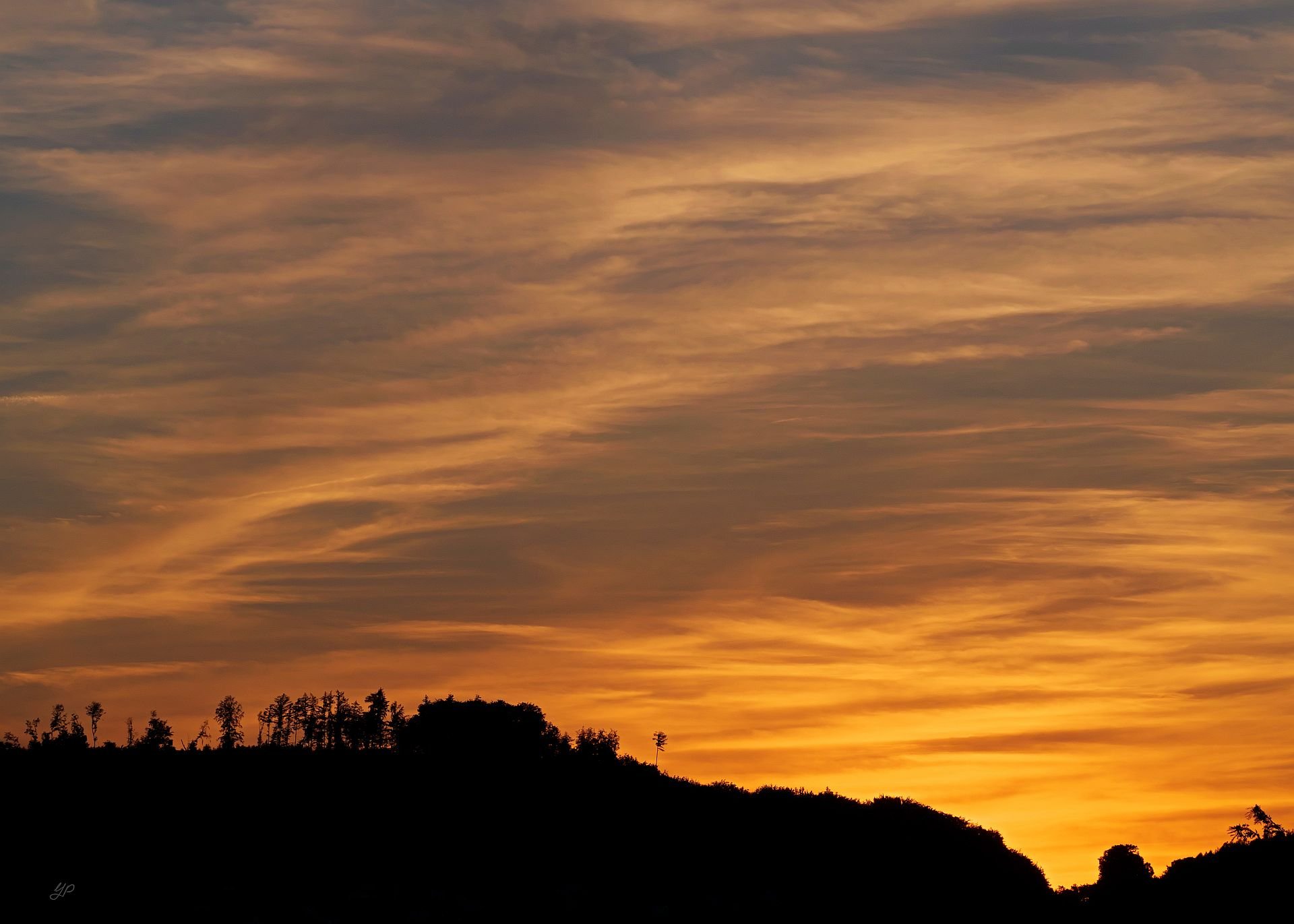 Goldener Wolkenaufzug